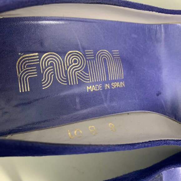 Elegant Blue Suede Heels - Picture 9 of 14